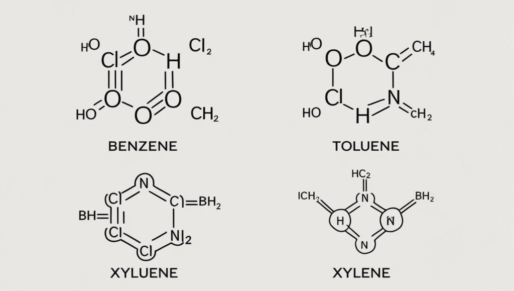 Aromatics (Benzene, Toluene, Xylene - BTX) Core building blocks for polymers, synthetic fibers, paints, and solvents. Sourced and stored under strict purity protocols to support downstream chemical manufacturing.
