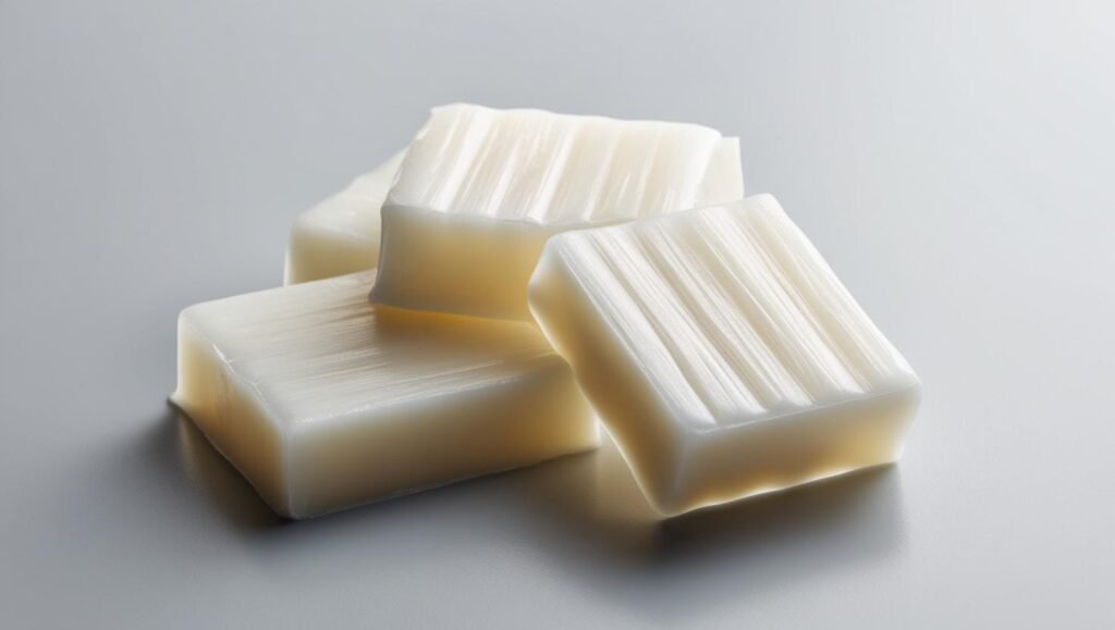 Fully Refined Paraffin Wax A clean, odorless wax used in candle making, food packaging, cosmetics, and paper coating. Known for consistent melting point and hardness.